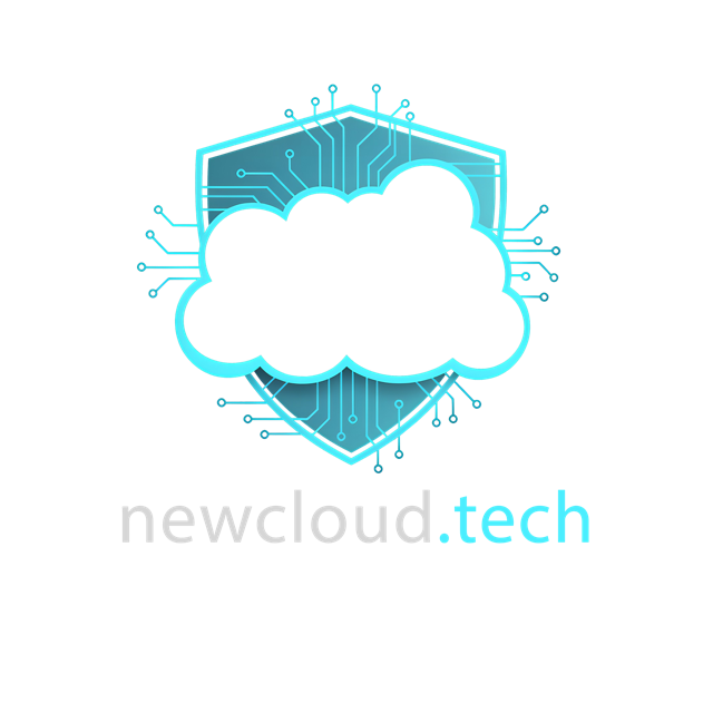 newcloud.tech Logo — Schild mit Wolke